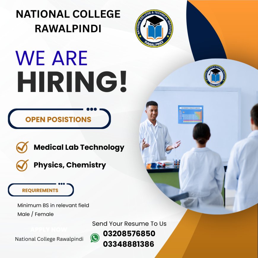 National College is Hiring Teachers
