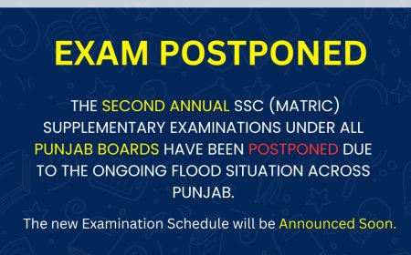 Matric (SSC) Second Annual/Supplementary Examinations 2025 (Postponed)