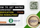 How to get Matric marksheet Verification from Rawalpindi board 2025