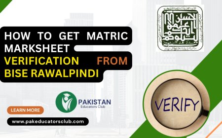 How to get Matric marksheet Verification from Rawalpindi board 2025