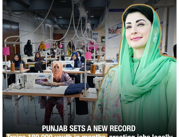 Punjab Govt Set`s New Record to train 180,000 yout in Months