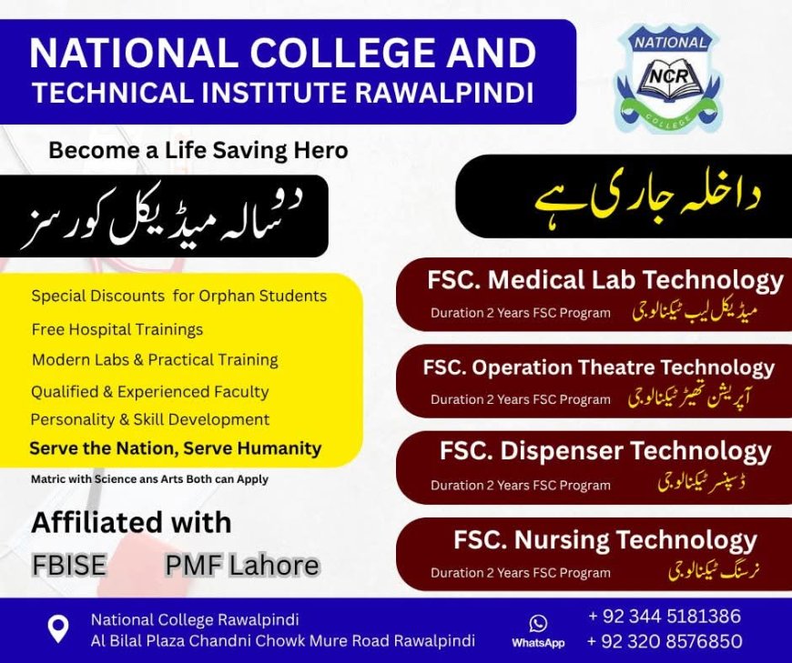 Admissions Open | National College and Technical Institute Rawalpindi